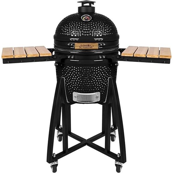15-inch Ceramic Kamado Charcoal BBQ Grill & Smoker