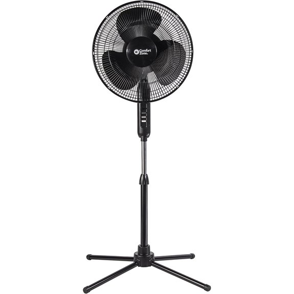 Comfort Zone 16” Oscillating Pedestal Fan