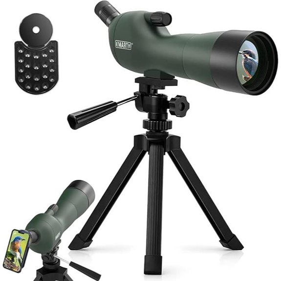 Emarth 20-60x60 Angled Spotting Scope with Tripod