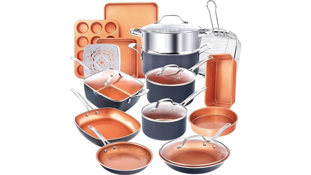 20 piece ceramic cookware set
