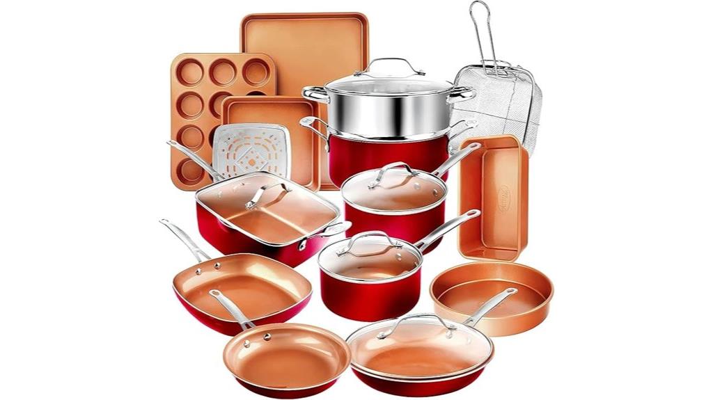 20 piece nonstick cookware set