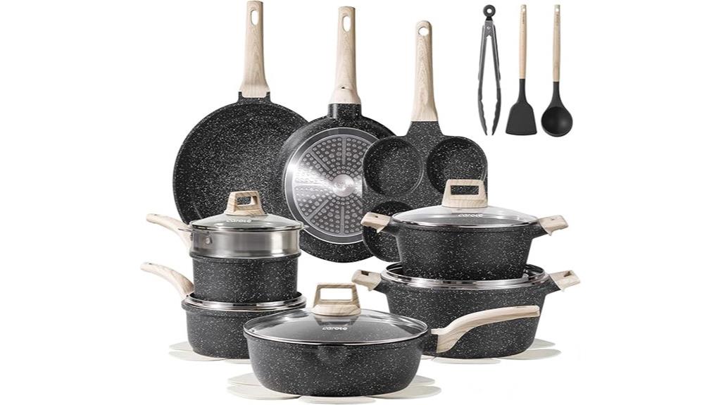 21 piece nonstick cookware set