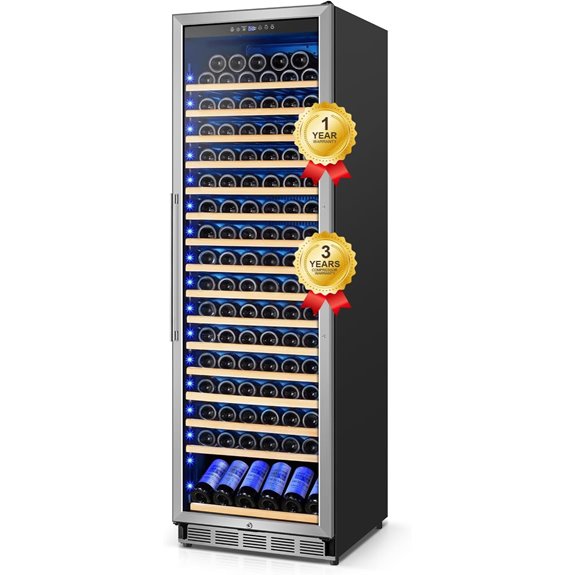 24-Inch Wine Fridge 190 Bottle Cooler with Reversible Door