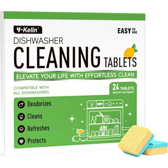 Dishwasher Cleaner & Deodorizer Tablets (24 Pack)