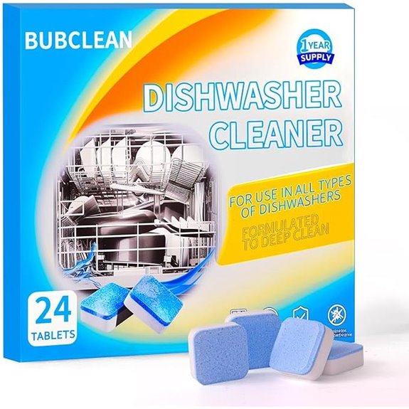 Dishwasher Cleaner & Deodorizer Tablets (24 Pack)
