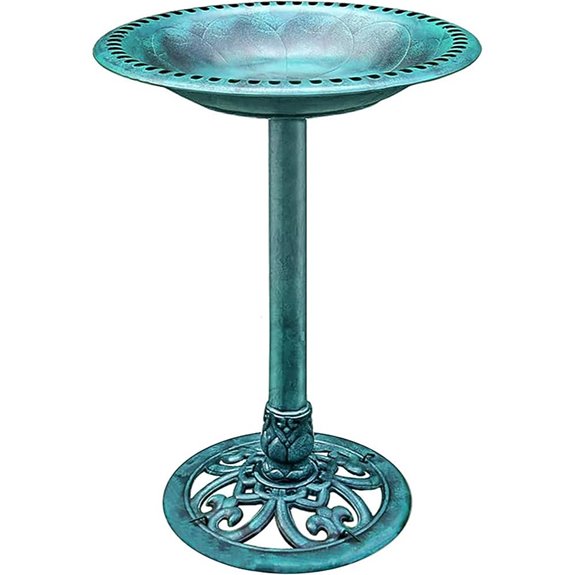 VIVOHOME 28-Inch Polyresin Garden Bird Bath