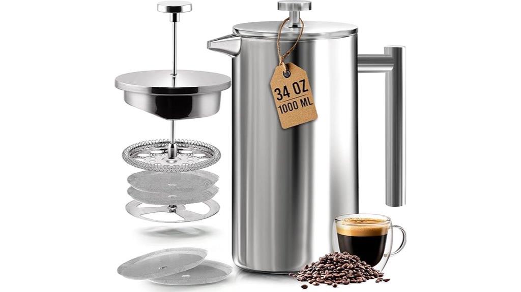 34 ounce stainless french press