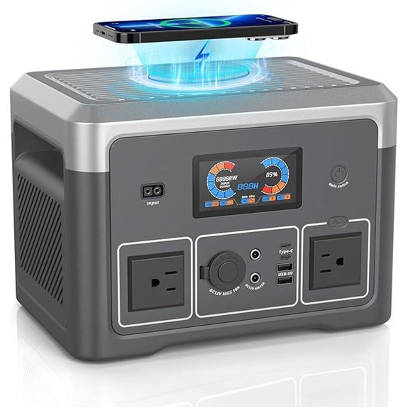 Portable Power Station 384Wh LiFePO4 with 10 Outlets