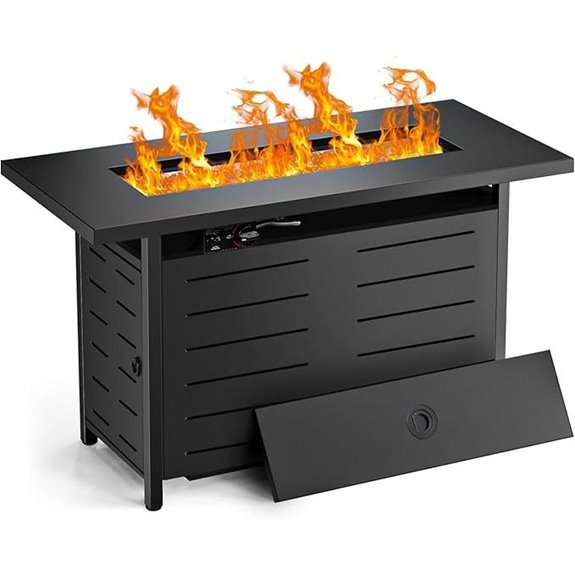 Hykolity 42 Gas Fire Pit Table with Cover