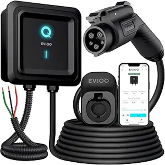 EVIQO Level 2 EV Charger 48 Amp Wall Mounted