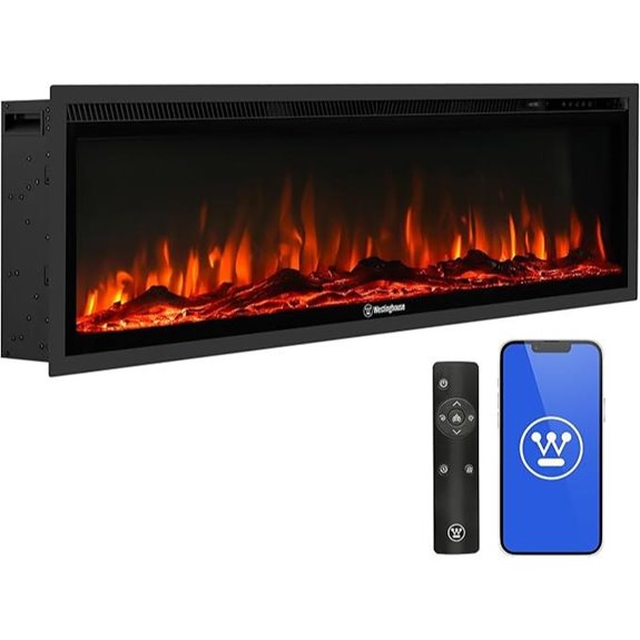 Westinghouse 50-Inch Wall-Mount Electric Fireplace Heater