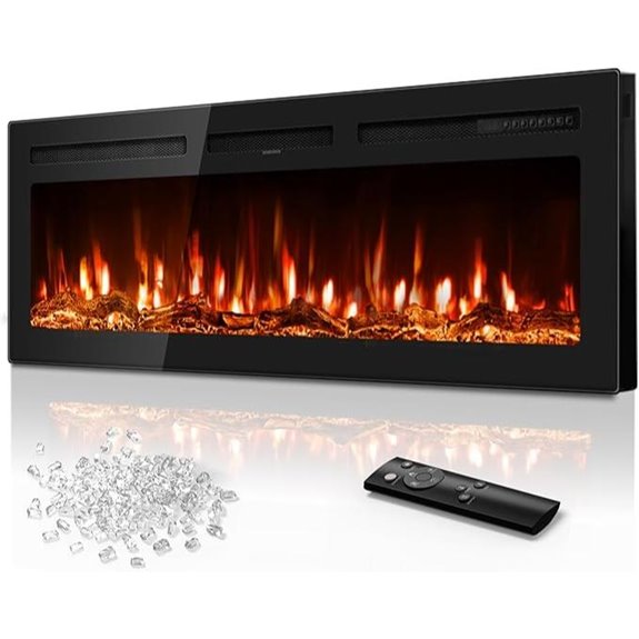 50-Inch Recessed & Wall-Mounted Electric Fireplace
