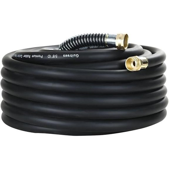 50FT Heavy Duty Rubber Garden Hose with Braiding