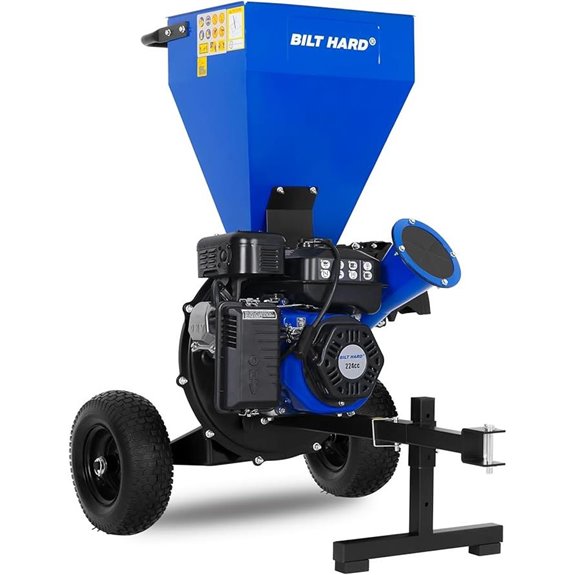 BILT HARD Wood Chipper with Tow Hitch 7.5 HP