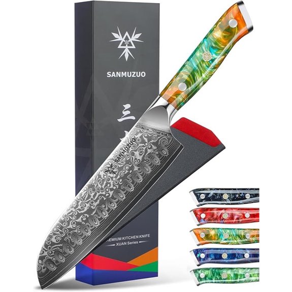 Santoku Knife 7-inch VG10 Damascus Steel