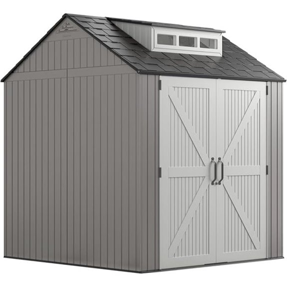 Rubbermaid Outdoor Resin Storage Shed 7x7 ft