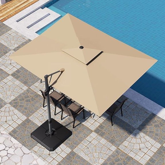 PHI VILLA 9’ x 12’ Cantilever Patio Umbrella