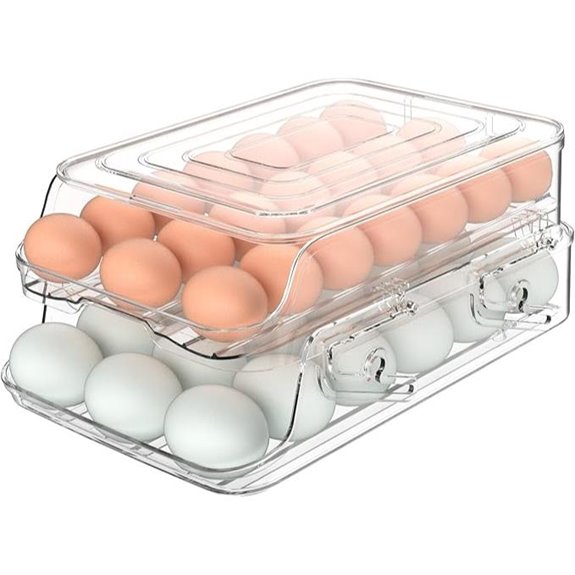 Foldable 36-Egg Fridge Organizer Tray