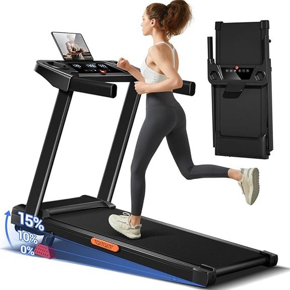 12% Incline Foldable Treadmill with Handle