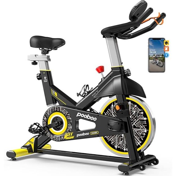 Pooboo Adjustable Magnetic Indoor Exercise Bike