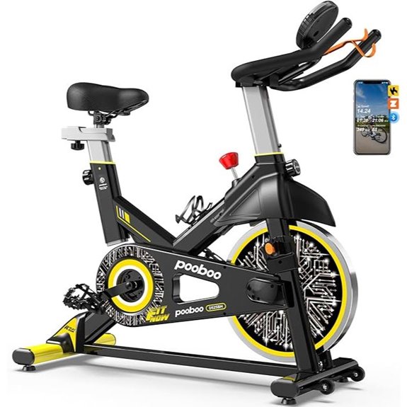 Pooboo Adjustable Magnetic Resistance Indoor Exercise Bike
