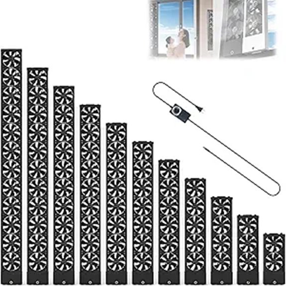 Retractable Window Exhaust Fan Adjustable No Drills