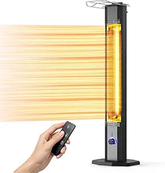 Outdoor Infrared Patio Heater with 9 Heat Settings