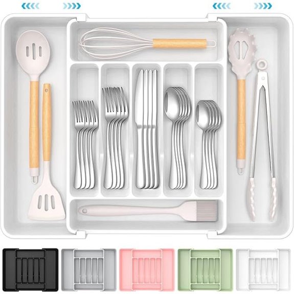 adjustable silverware drawer organizer