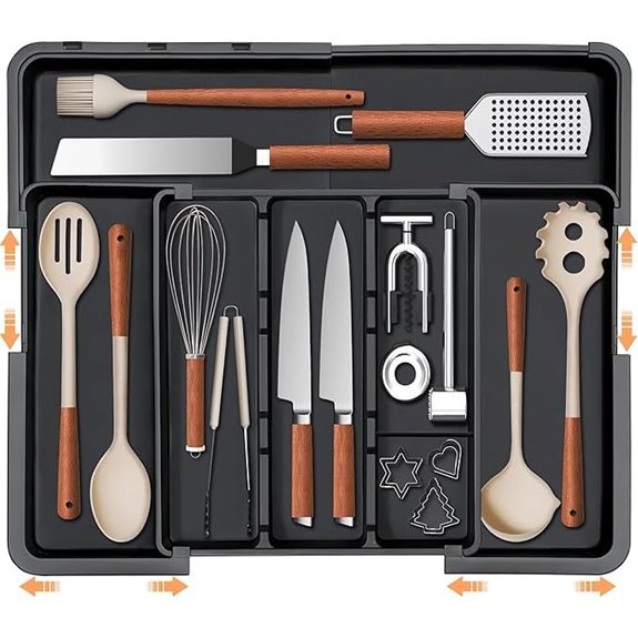 adjustable silverware drawer organizer