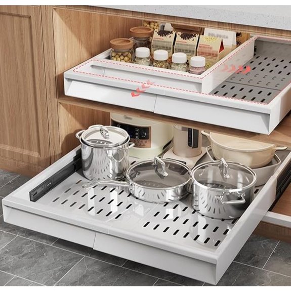 Expandable Cabinet Organizer with Slide-Out Drawers (4 Pack)