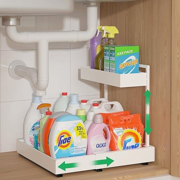 REALINN Adjustable Under Sink Organizer (1 Pack)