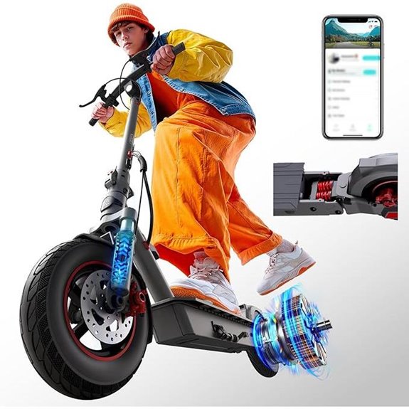 TST Electric Scooter for Adults with Dual Suspension
