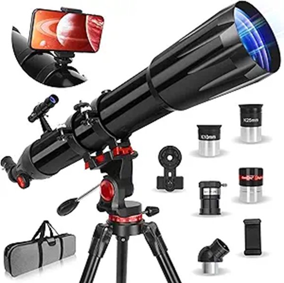 High-Powered Telescope for Adults with Tripod and Adapter