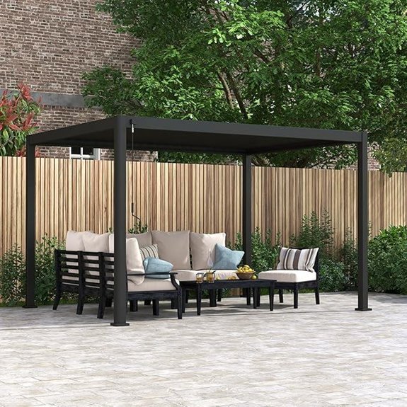 Mirador 111S Aluminum Pergola Gazebo 10x13 ft