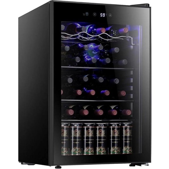 Antarctic Star 36-Bottle Wine Cooler Refrigerator Black