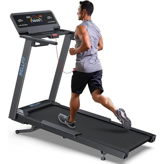 WELLFIT Auto Incline Treadmill with Pulse & Bluetooth