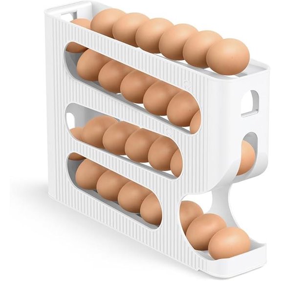 Egg Holder for Fridge Automatic Rolling Dispenser