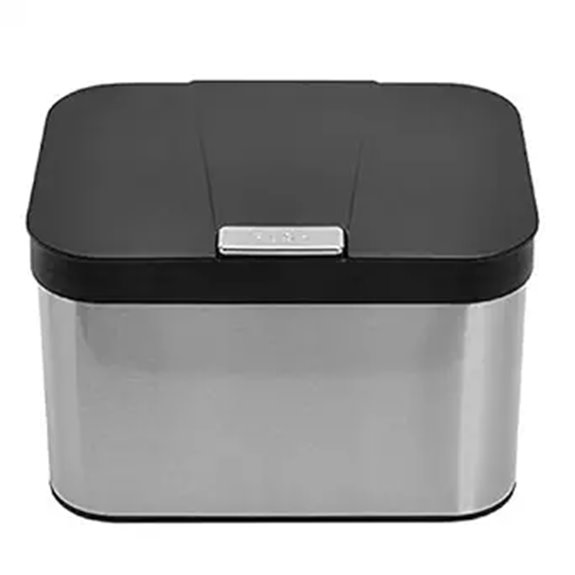 Countertop Compost Bin with Lid 1.13 Gallon Black