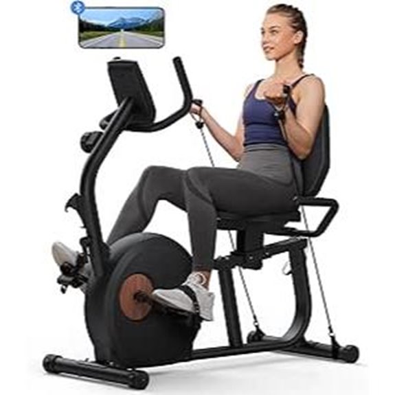 MERACH Bluetooth Recumbent Exercise Bike with App