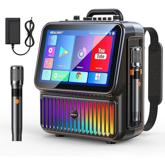 SEALIGHT 13.3 Karaoke Machine with Bluetooth & Microphones