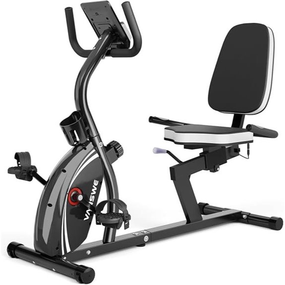 VANSWE Recumbent Exercise Bike with Bluetooth & Resistance