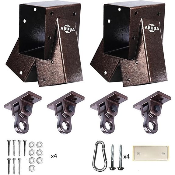 Heavy Duty Swing Set Brackets with Hangers (Bronze)