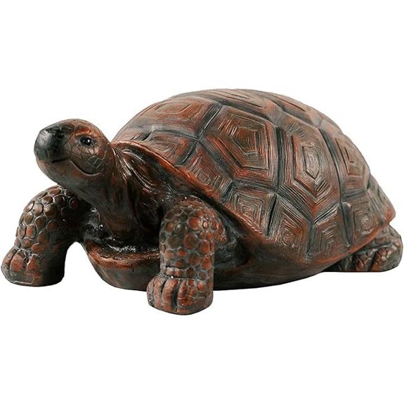 brown and black turtle statue