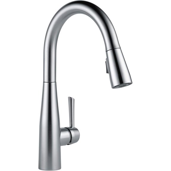 Delta Essa Brushed Nickel Kitchen Faucet with Pull Down Sprayer