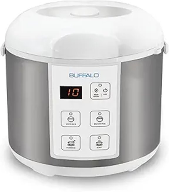 Buffalo 5-Cup Stainless Steel Rice Cooker