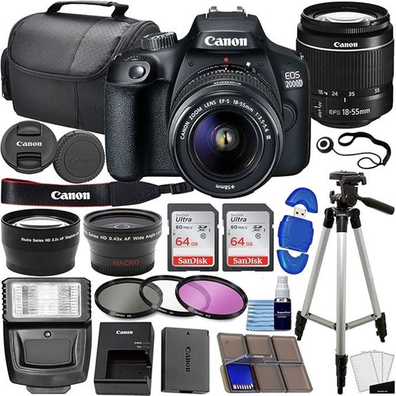 Canon EOS 2000D DSLR Camera Kit with Accessories
