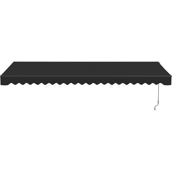 Aleko 20x10ft Caribbean Black Frame Electric Awning
