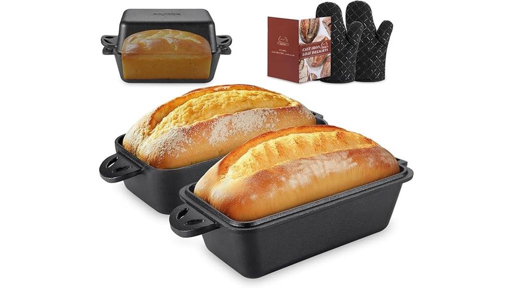 cast iron loaf pan set
