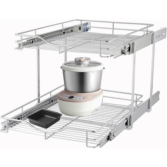 DINDON 2-Tier Pull-Out Cabinet Organizer Chrome