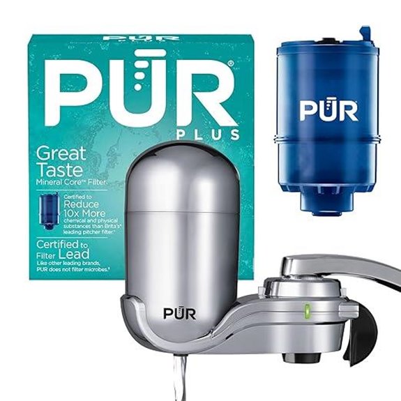 PUR Plus Faucet Water Filtration System Chrome